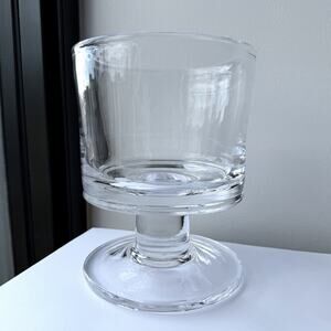 Simon Pearce Glass Medium Nantucket Hurricane Pillar Candleholder - 7”H